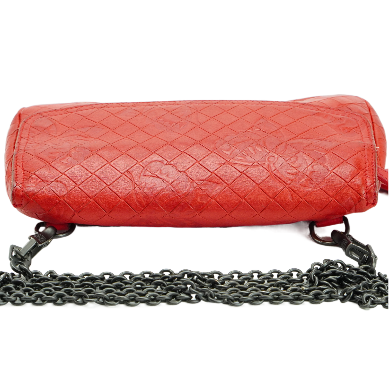 Bottega Veneta Olimpia mini Crossbody Leather Bag Red