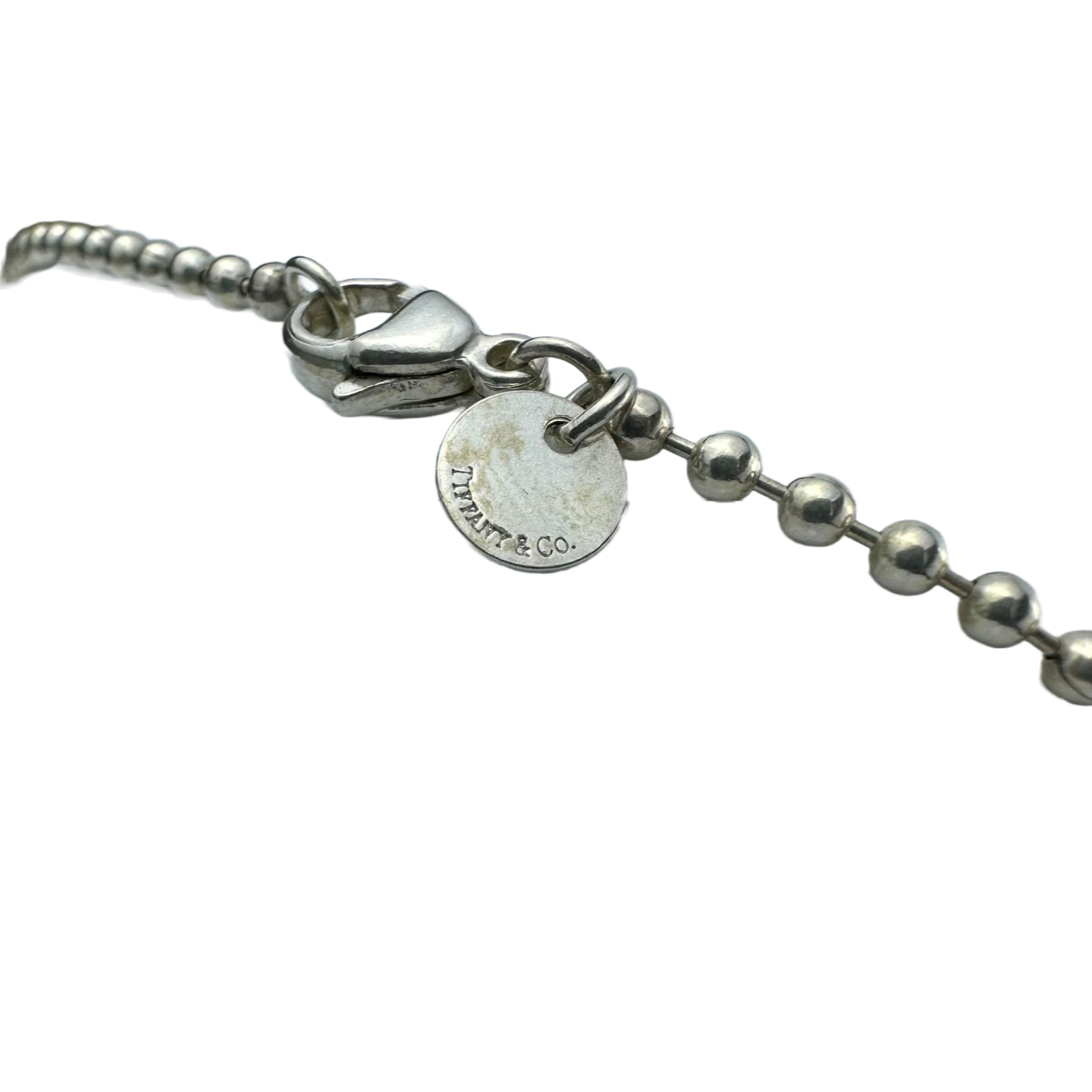 Tiffany & Co Return to Tiffany Heart Tag Long Beaded Necklace Sterling Silver