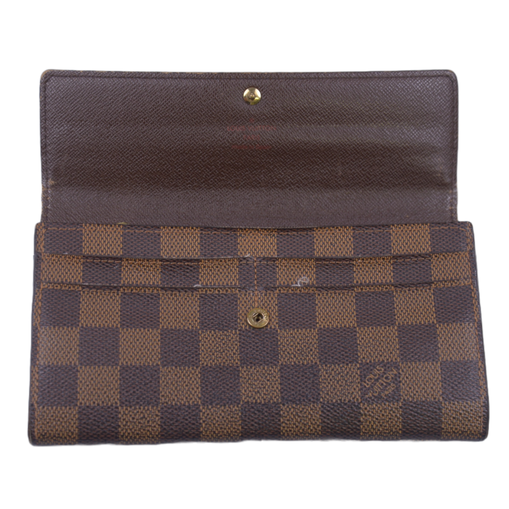 Louis Vuitton Damier Bifold Monogram Long Wallet Portefeuille Sala