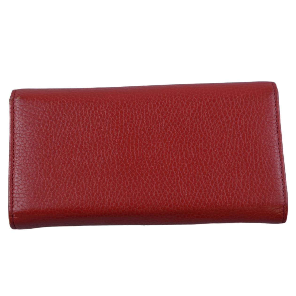 Gucci Soho Pebbled Calfskin Long Continental Wallet Red