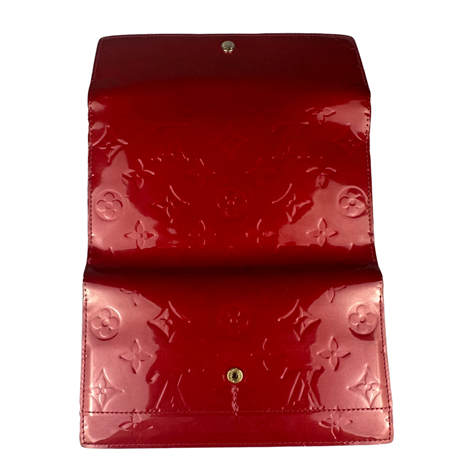 Louis Vuitton Monogram Vernis Porte Tresor International Wallet Red