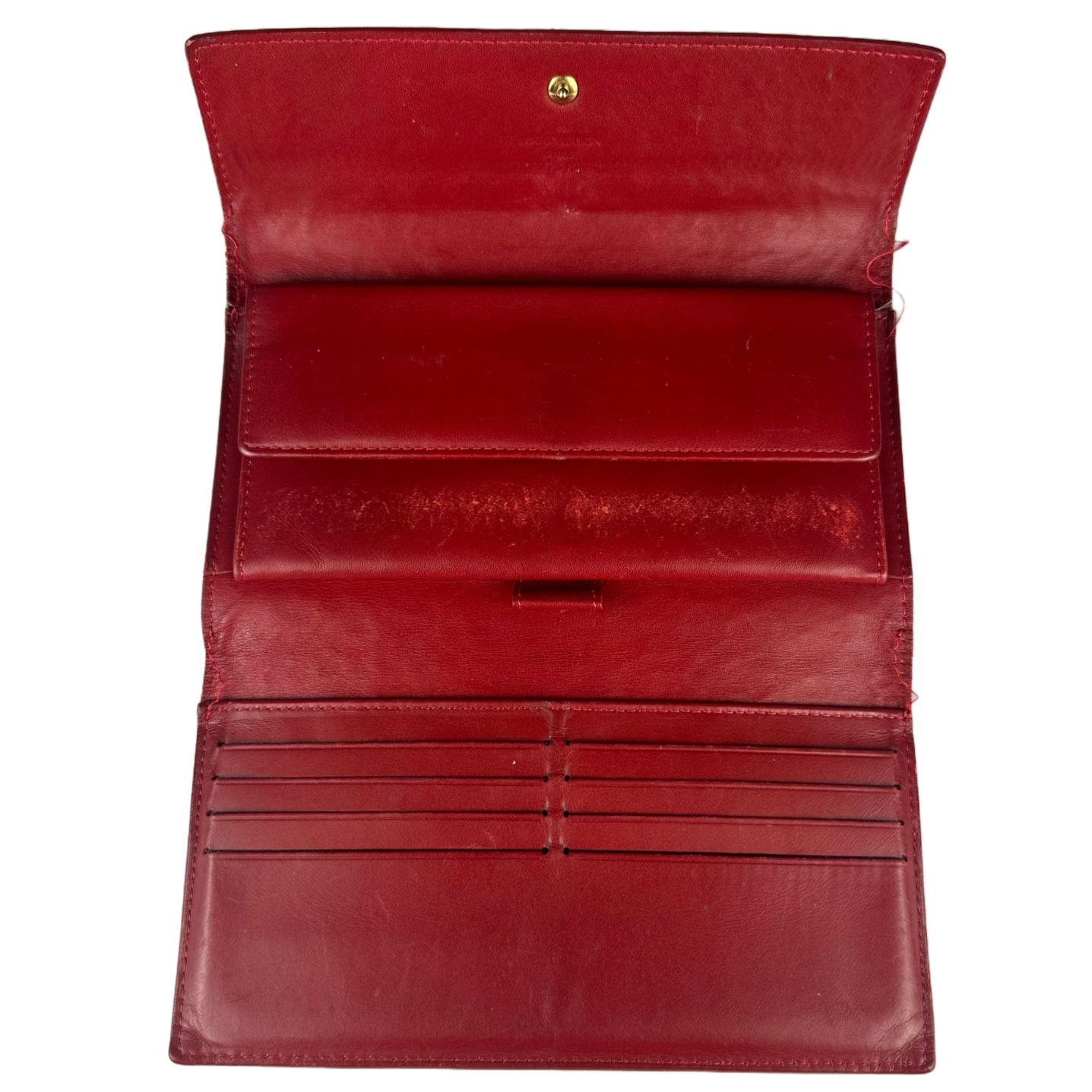 Louis Vuitton Monogram Vernis Porte Tresor International Wallet Red