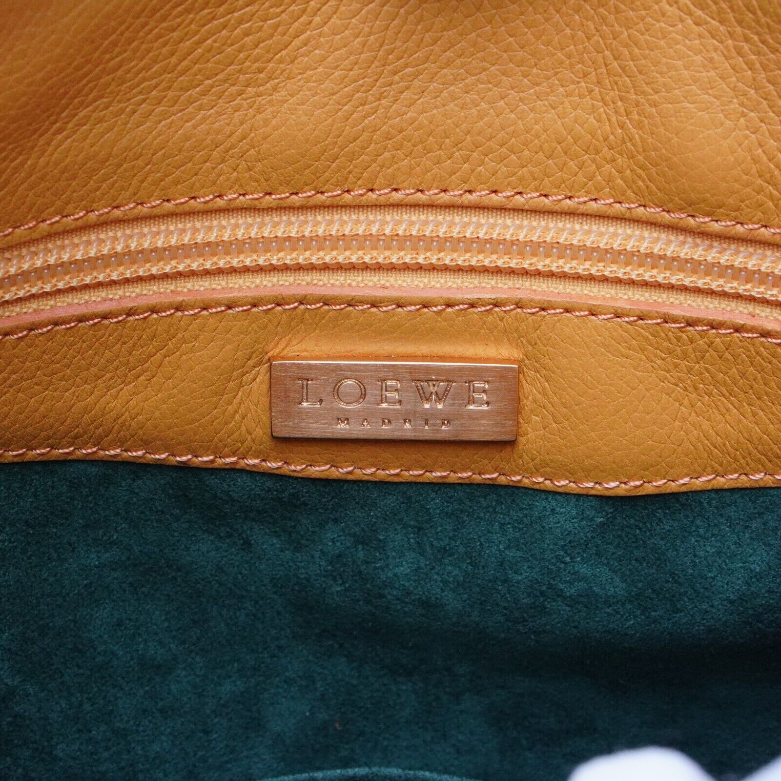 Loewe Leather Square Shoulder Bag Mustard