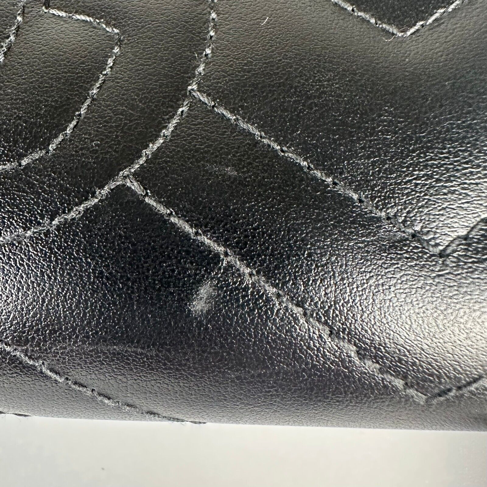 Gucci GG Marmont Zip-Around Long Wallet, Black Matelassé Chevron Leather