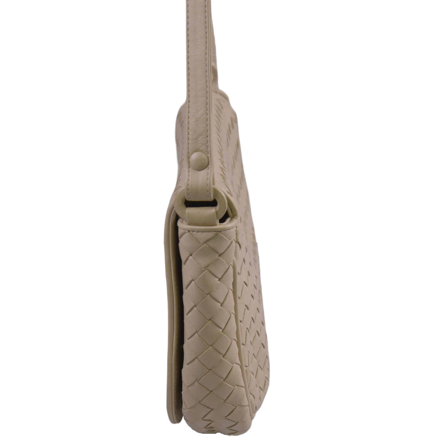 Bottega Veneta Intrecciato Nappa Shoulder Bag Leather Ivory