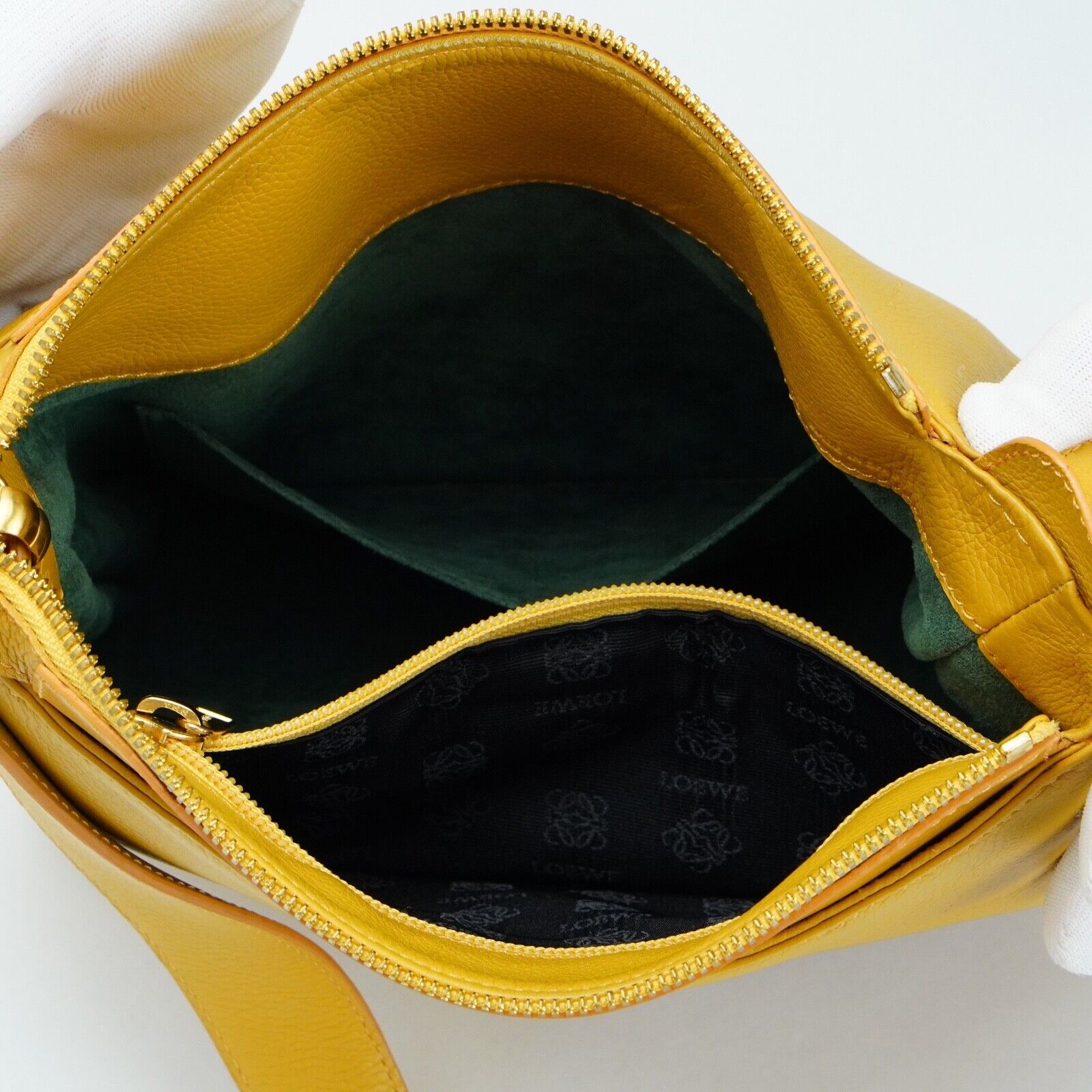 Loewe Leather Square Shoulder Bag Mustard