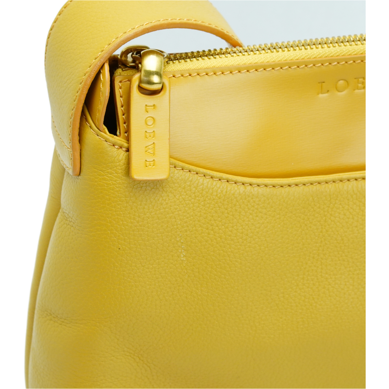 Loewe Leather Square Shoulder Bag Mustard