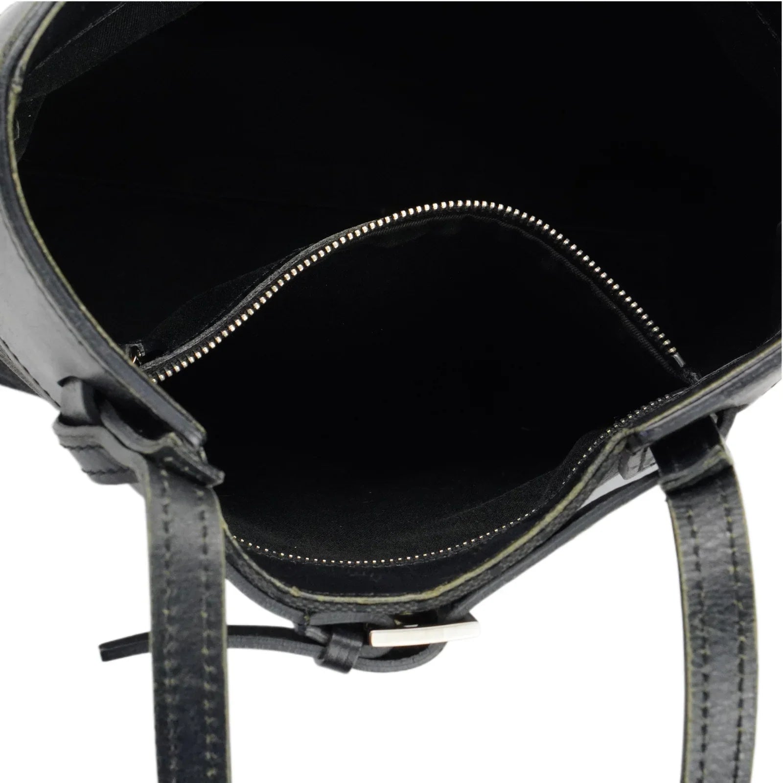 Gucci GG Belt Tote Bag Leather X Canvas Black